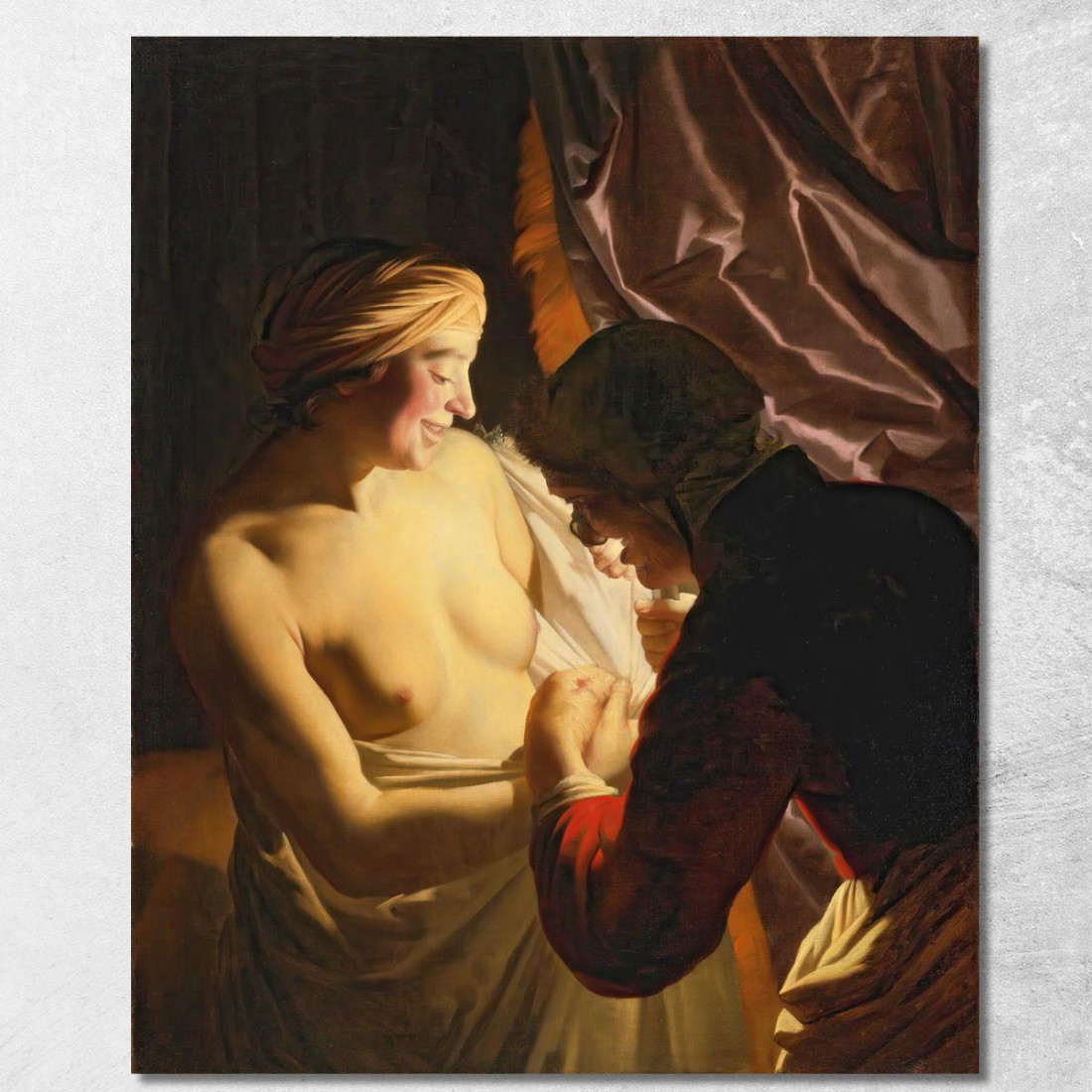 La Caccia Alle Pulci Gerard van Honthorst gvh49 quadro stampato su tela La Caccia Alle Pulci Gerard van Honthorst gvh49 quadro stampato su tela