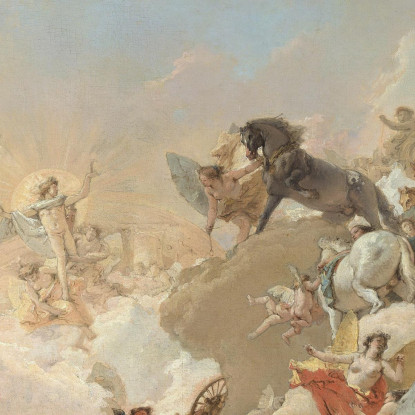 Allegoria Dei Pianeti E Dei Continenti Giovanni Battista Tiepolo gbt8 quadro stampato su tela