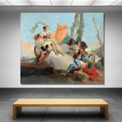 Armida Incontra Rinaldo Addormentato Giovanni Battista Tiepolo gbt13 quadro stampato su tela