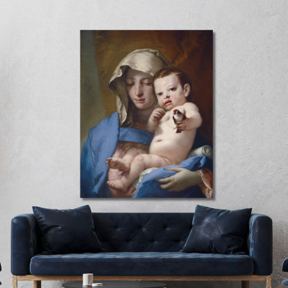 Madonna Del Cardellino Giovanni Battista Tiepolo gbt23 quadro stampato su tela