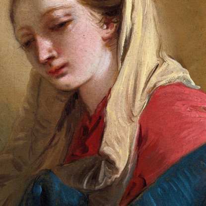 Maria Maddalena In Vista Di Tre Quarti Velata In Un Panno Bianco Giovanni Battista Tiepolo gbt24 quadro stampato su tela