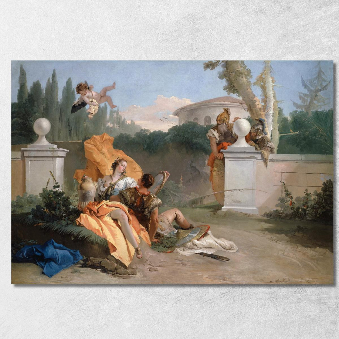 Rinaldo E Armida Nel Suo Giardino Giovanni Battista Tiepolo gbt27 quadro stampato su tela Rinaldo E Armida Nel Suo Giardino Giovanni Battista Tiepolo gbt27 quadro stampato su tela