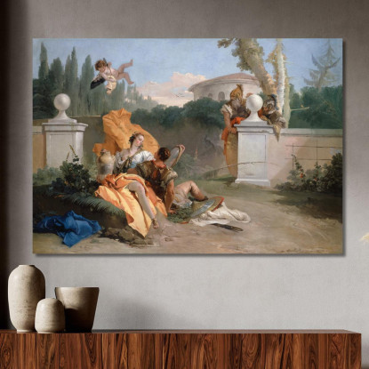 Rinaldo E Armida Nel Suo Giardino Giovanni Battista Tiepolo gbt27 quadro stampato su tela