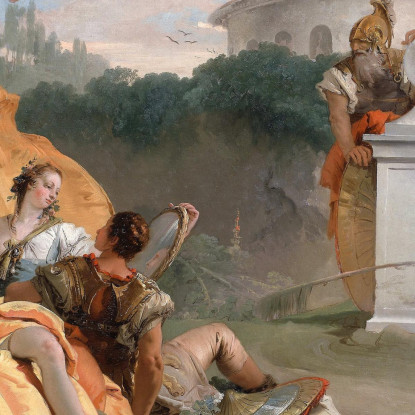 Rinaldo E Armida Nel Suo Giardino Giovanni Battista Tiepolo gbt27 quadro stampato su tela