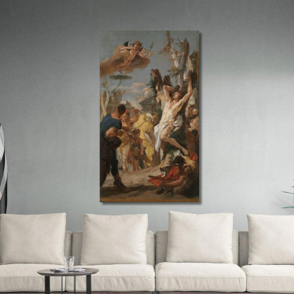 Studio Per Il Martirio Di San Sebastiano Giovanni Battista Tiepolo gbt34 quadro stampato su tela