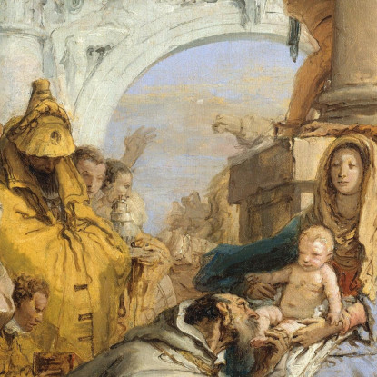 L'Adorazione Dei Magi Giovanni Battista Tiepolo gbt35 quadro stampato su tela