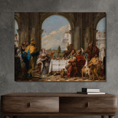 Il Banchetto Di Cleopatra 2 Giovanni Battista Tiepolo gbt36 quadro stampato su tela