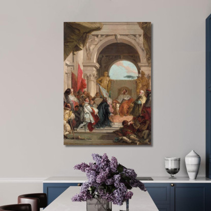 L'Investitura Del Vescovo Aroldo A Duca Di Franconia Giovanni Battista Tiepolo gbt48 quadro stampato su tela