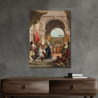 L'Investitura Del Vescovo Aroldo A Duca Di Franconia Giovanni Battista Tiepolo gbt48 quadro stampato su tela