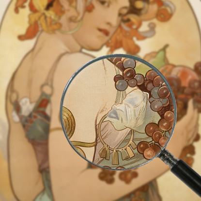Frutta 1897 Alphonse Mucha amu45 quadro stampato su tela