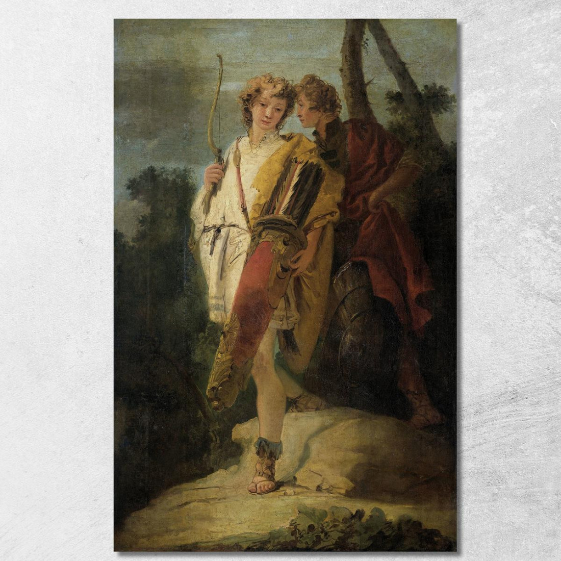Giovane Con Arco E Grande Faretra E Il Suo Compagno Con Uno Scudo Giovanni Battista Tiepolo gbt57 quadro stampato su tela Giovane Con Arco E Grande Faretra E Il Suo Compagno Con Uno Scudo Giovanni Battista Tiepolo gbt57 quadro stampato su tela