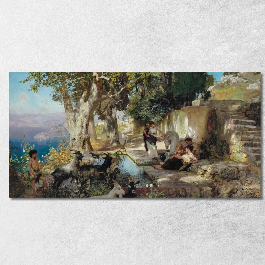 Alla Fontana Henryk Siemiradzki hsm2 quadro stampato su tela Alla Fontana Henryk Siemiradzki hsm2 quadro stampato su tela