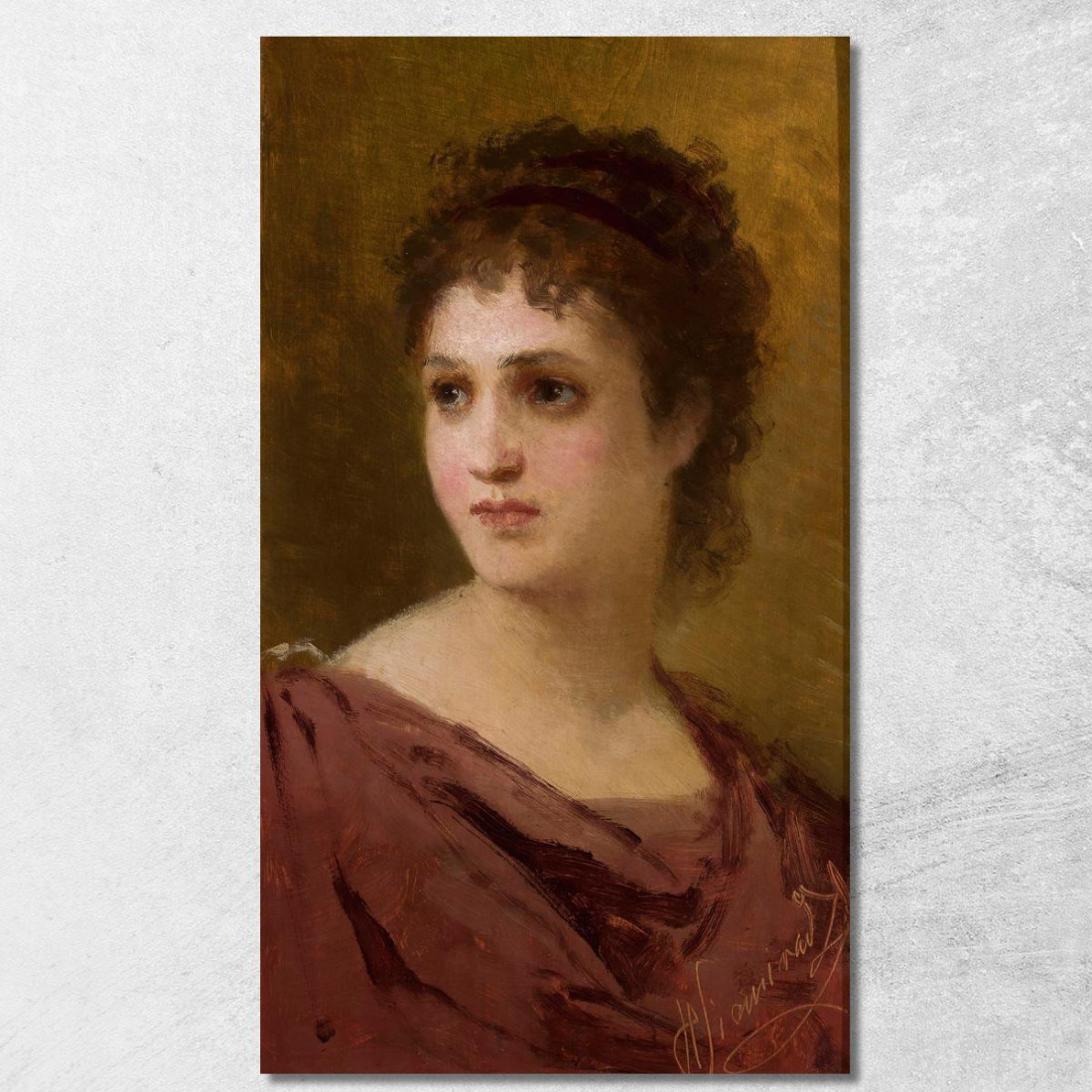 Testa Di Donna Henryk Siemiradzki hsm18 quadro stampato su tela Testa Di Donna Henryk Siemiradzki hsm18 quadro stampato su tela