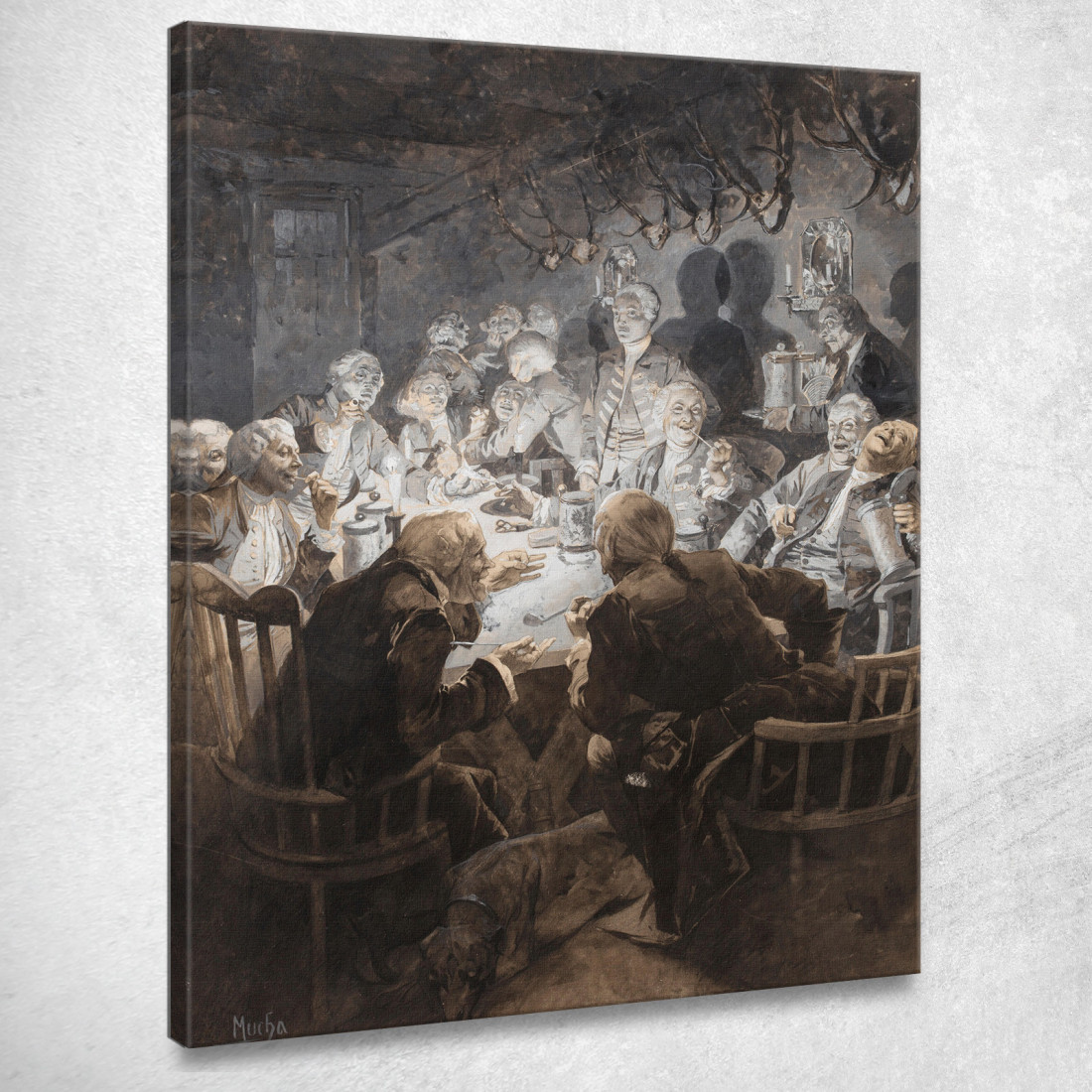 Guglielmo I Nel Suo College Del Tabacco Alphonse Mucha amu49 quadro stampato su tela Guglielmo I Nel Suo College Del Tabacco Alphonse Mucha amu49 quadro stampato su tela