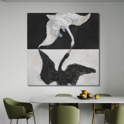Gruppo Ixsuw Il Cigno N. 1 Hilma af Klint hak14 quadro stampato su tela