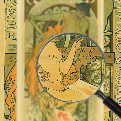 Tipografia Cassan Fils Fondata Nel 1851 Tolosa Alphonse Mucha amu53 quadro stampato su tela