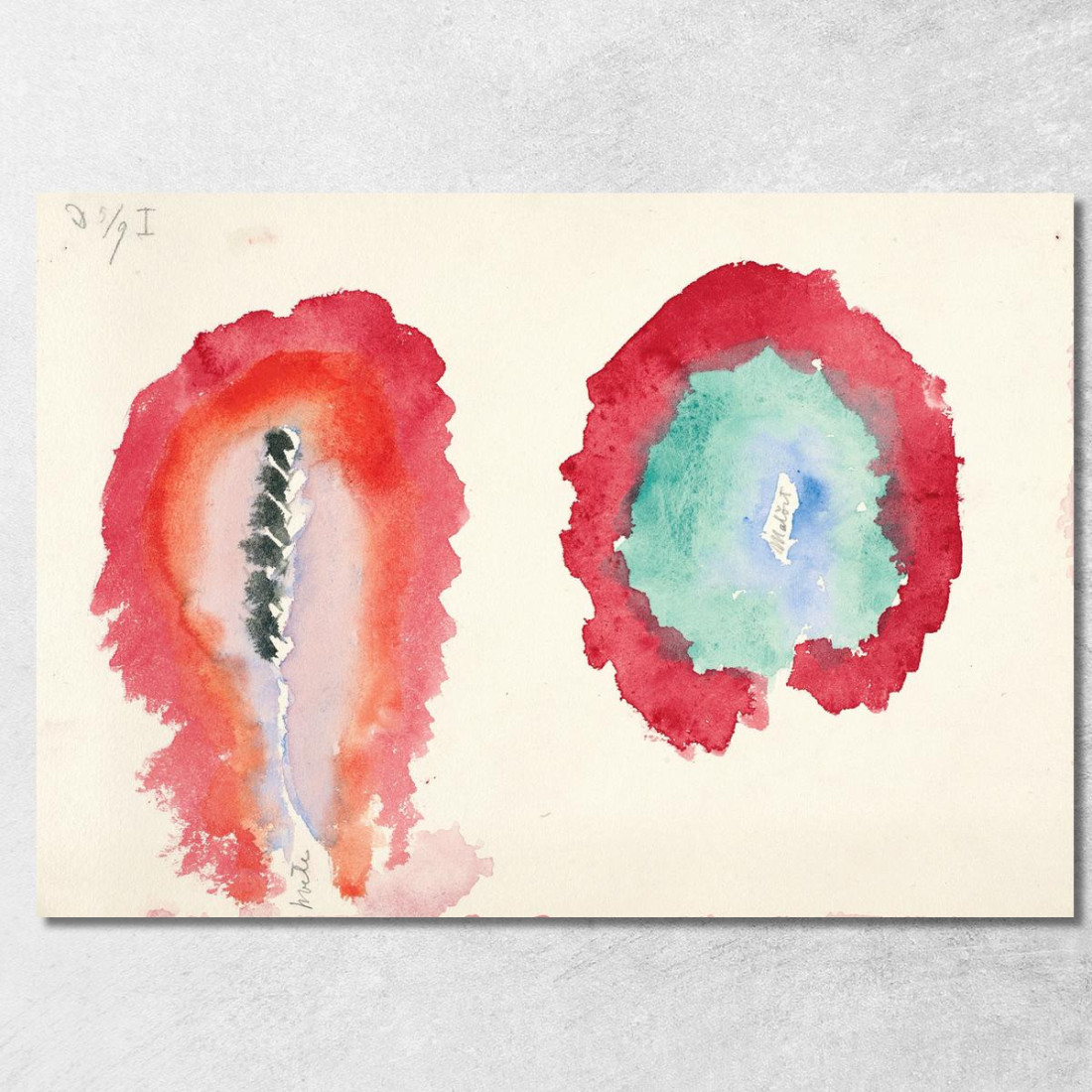 Grano E Assenzio Hilma af Klint hak34 quadro stampato su tela