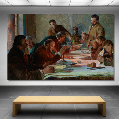 Vigilia Di Natale In Siberia Jacek Malczewski jml15 quadro stampato su tela