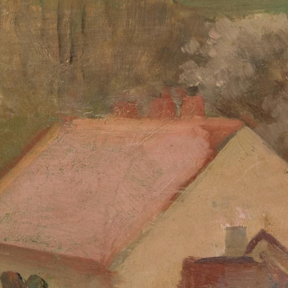 Paesaggio Di Campagna Con Case Jacek Malczewski jml18 quadro stampato su tela