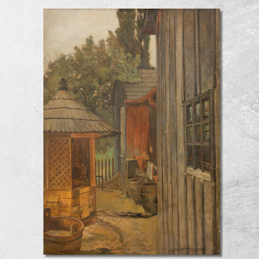 Cortile Jacek Malczewski jml19 quadro stampato su tela Cortile Jacek Malczewski jml19 quadro stampato su tela