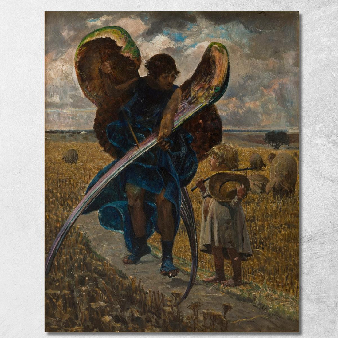 Dopo Il Trittico Degli Angeli (Parte Centrale) Jacek Malczewski jml33 quadro stampato su tela Dopo Il Trittico Degli Angeli (Parte Centrale) Jacek Malczewski jml33 quadro stampato su tela