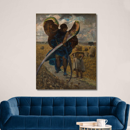 Dopo Il Trittico Degli Angeli (Parte Centrale) Jacek Malczewski jml33 quadro stampato su tela