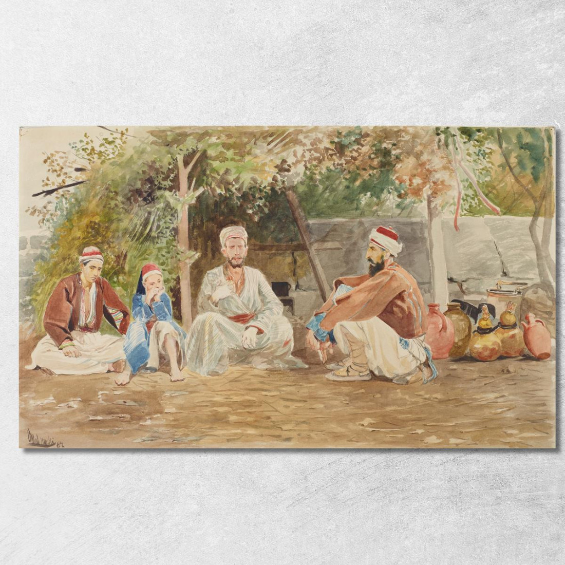 Scena Di Genere Dell'Asia Minore Jacek Malczewski jml36 quadro stampato su tela Scena Di Genere Dell'Asia Minore Jacek Malczewski jml36 quadro stampato su tela
