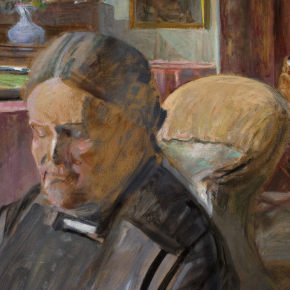 Helena La Sorella Dell'Artista In Casa Jacek Malczewski jml39 quadro stampato su tela