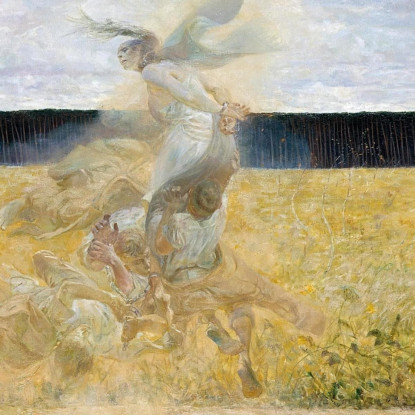 Nella Tempesta Di Polvere Jacek Malczewski jml44 quadro stampato su tela