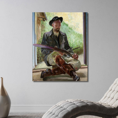 Trittico I Miei Modelli (Parte Centrale) Jacek Malczewski jml65 quadro stampato su tela