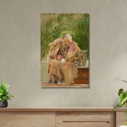 Vecchio Ad Un Pozzo D'Acqua Jacek Malczewski jml69 quadro stampato su tela