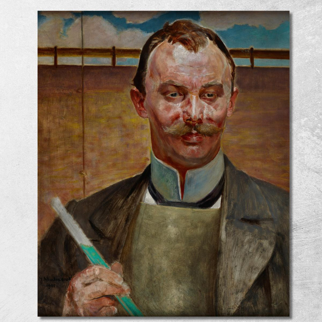 Ritratto Di Alfred Stepek Jacek Malczewski jml80 quadro stampato su tela Ritratto Di Alfred Stepek Jacek Malczewski jml80 quadro stampato su tela