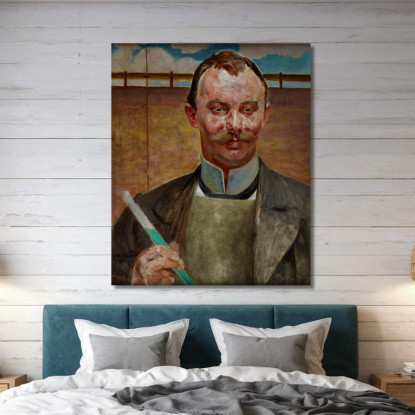 Ritratto Di Alfred Stepek Jacek Malczewski jml80 quadro stampato su tela