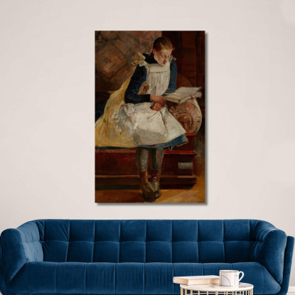 Ritratto Della Figlia Dell'Artista Julia Jacek Malczewski jml81 quadro stampato su tela