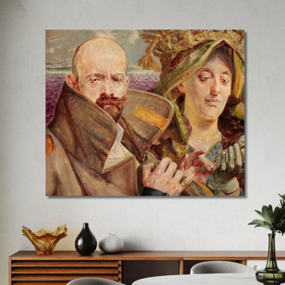 Primula Autoritratto Con Moglie Jacek Malczewski jml99 quadro stampato su tela