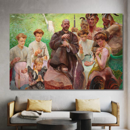 San Francesco Jacek Malczewski jml103 quadro stampato su tela