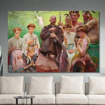 San Francesco Jacek Malczewski jml103 quadro stampato su tela