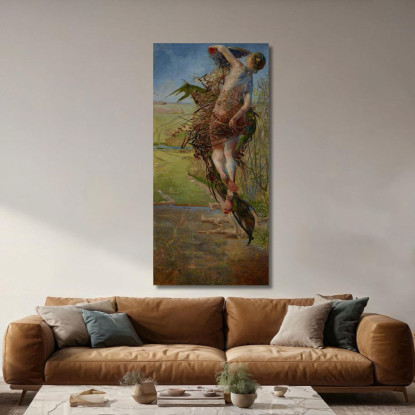 Primavera Jacek Malczewski jml124 quadro stampato su tela