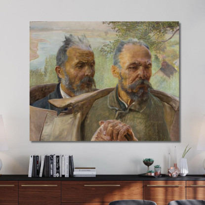 Due Teste Di Vecchi Jacek Malczewski jml138 quadro stampato su tela