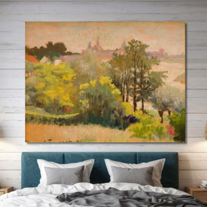 Veduta Di Cracovia Da Zwierzyniec Jacek Malczewski jml141 quadro stampato su tela
