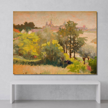 Veduta Di Cracovia Da Zwierzyniec Jacek Malczewski jml141 quadro stampato su tela