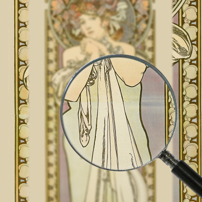 Licia Alphonse Mucha amu75 quadro stampato su tela