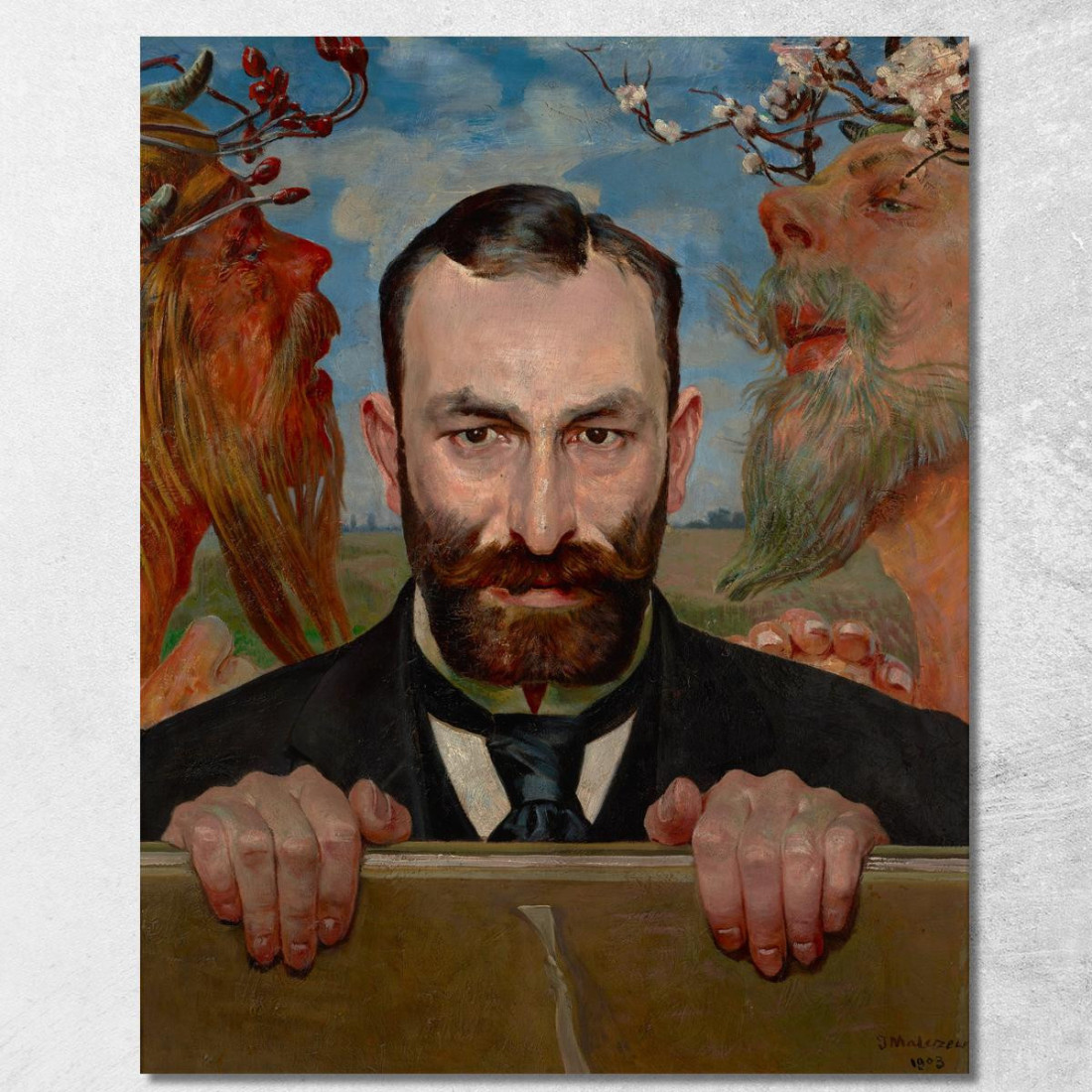 Ritratto Di Feliks Jasienski Jacek Malczewski jml159 quadro stampato su tela Ritratto Di Feliks Jasienski Jacek Malczewski jml159 quadro stampato su tela