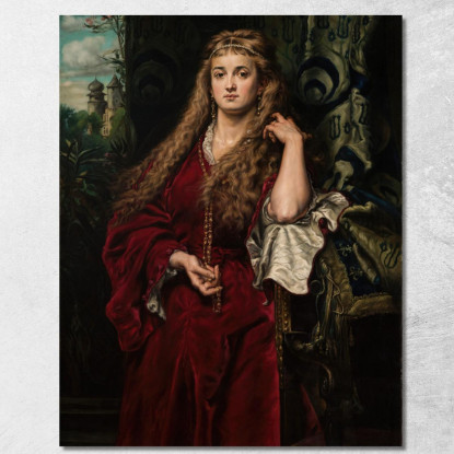 La Figlia Di Castellan Jan Matejko jmt8 quadro stampato su tela