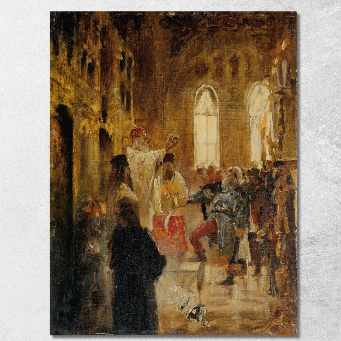 Scena Dell'Incoronazione Jan Matejko jmt20 quadro stampato su tela Scena Dell'Incoronazione Jan Matejko jmt20 quadro stampato su tela