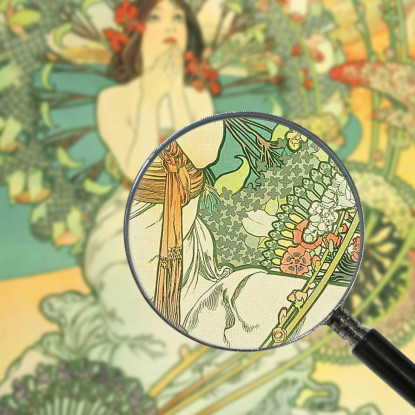Monaco Monte Carlo Alphonse Mucha amu84 quadro stampato su tela