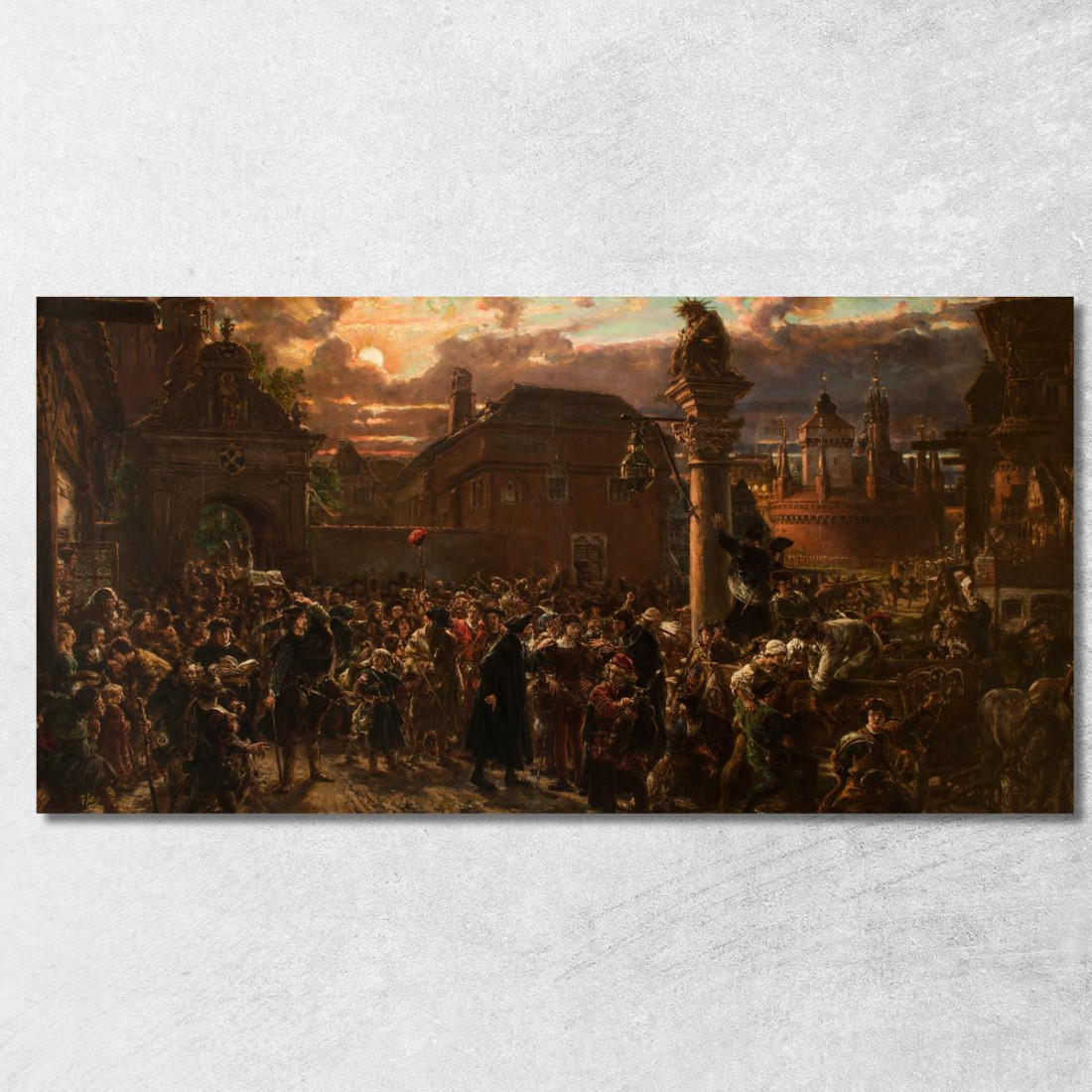 Studenti Che Lasciano Cracovia Nel 1549 Jan Matejko jmt60 quadro stampato su tela Studenti Che Lasciano Cracovia Nel 1549 Jan Matejko jmt60 quadro stampato su tela