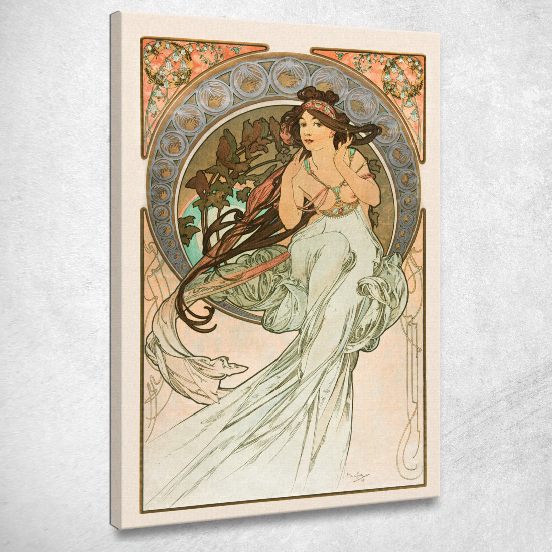 Musica Da Les Arts 1898 Alphonse Mucha amu87 quadro stampato su tela Musica Da Les Arts 1898 Alphonse Mucha amu87 quadro stampato su tela