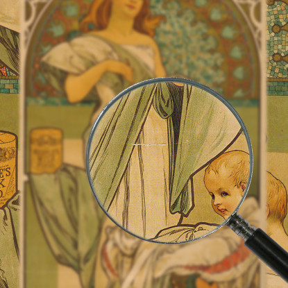Il Cibo Della Nestlé Alphonse Mucha amu88 quadro stampato su tela