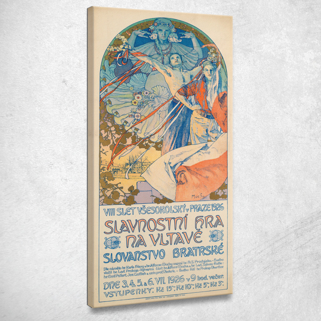 Il Festival Sokol A Praga Alphonse Mucha amu94 quadro stampato su tela Il Festival Sokol A Praga Alphonse Mucha amu94 quadro stampato su tela